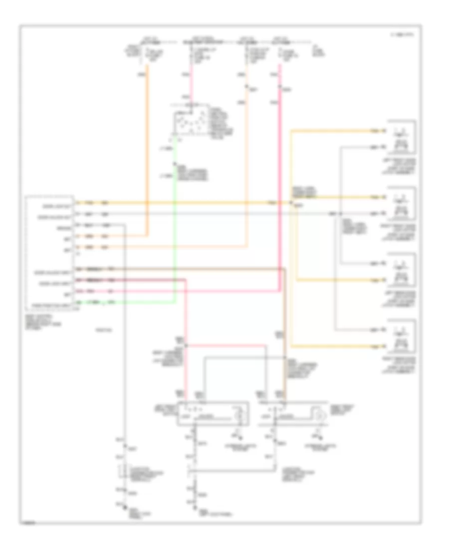 Door Lock Wiring Diagram for Buick LeSabre Limited 1998