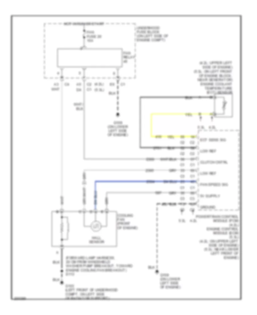 Cooling Fan Wiring Diagram for Buick Rainier 2005