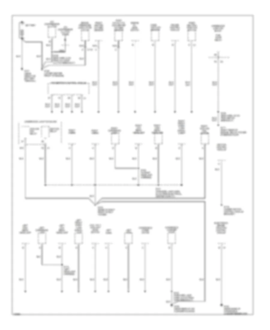Ground Distribution Wiring Diagram 1 of 3 for Buick Park Avenue 1998