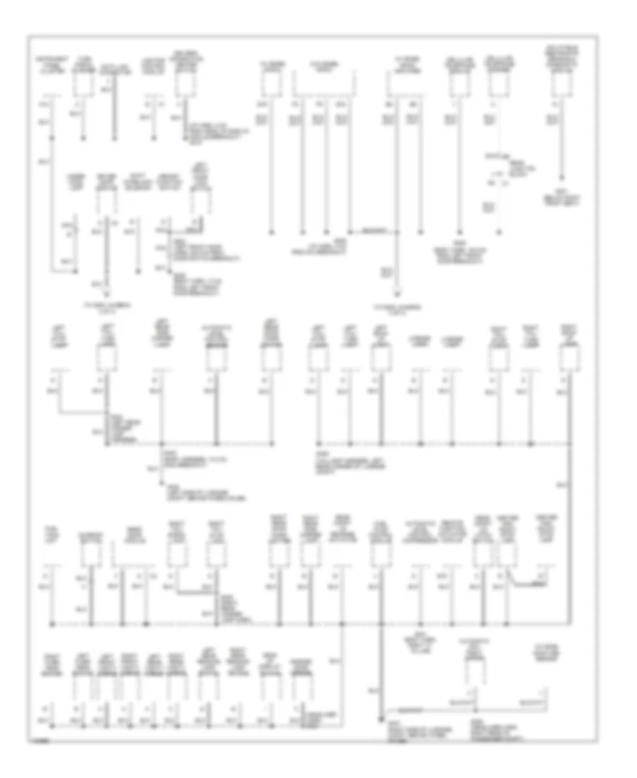 Ground Distribution Wiring Diagram 3 of 3 for Buick Park Avenue 1998