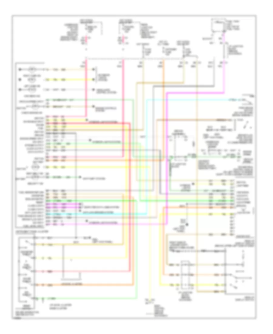 Instrument Cluster Wiring Diagram for Buick Park Avenue 1998
