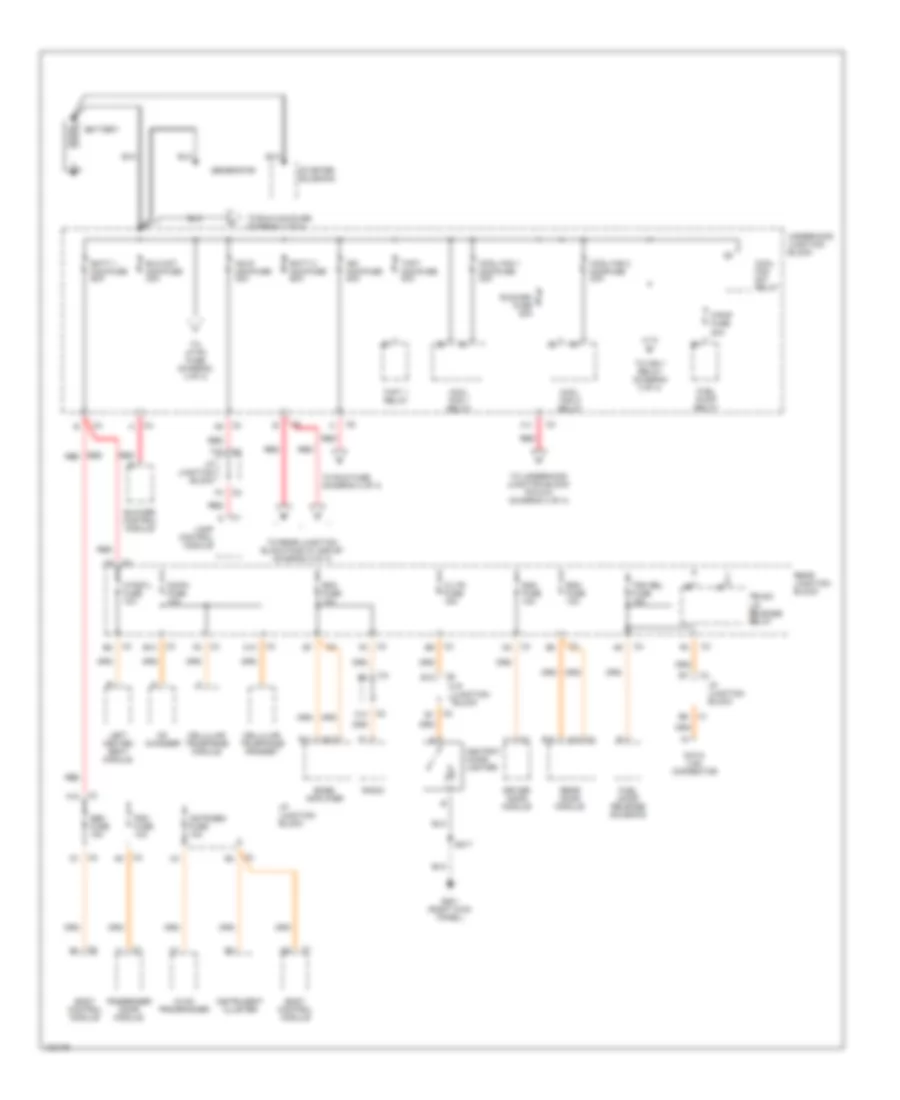 Power Distribution Wiring Diagram 1 of 4 for Buick Park Avenue 1998