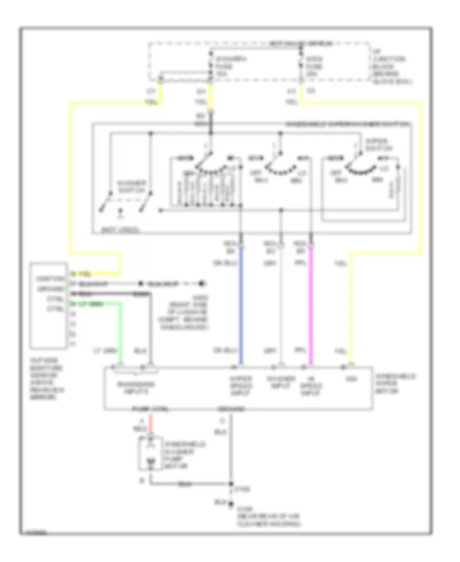 WiperWasher Wiring Diagram for Buick Park Avenue 1998
