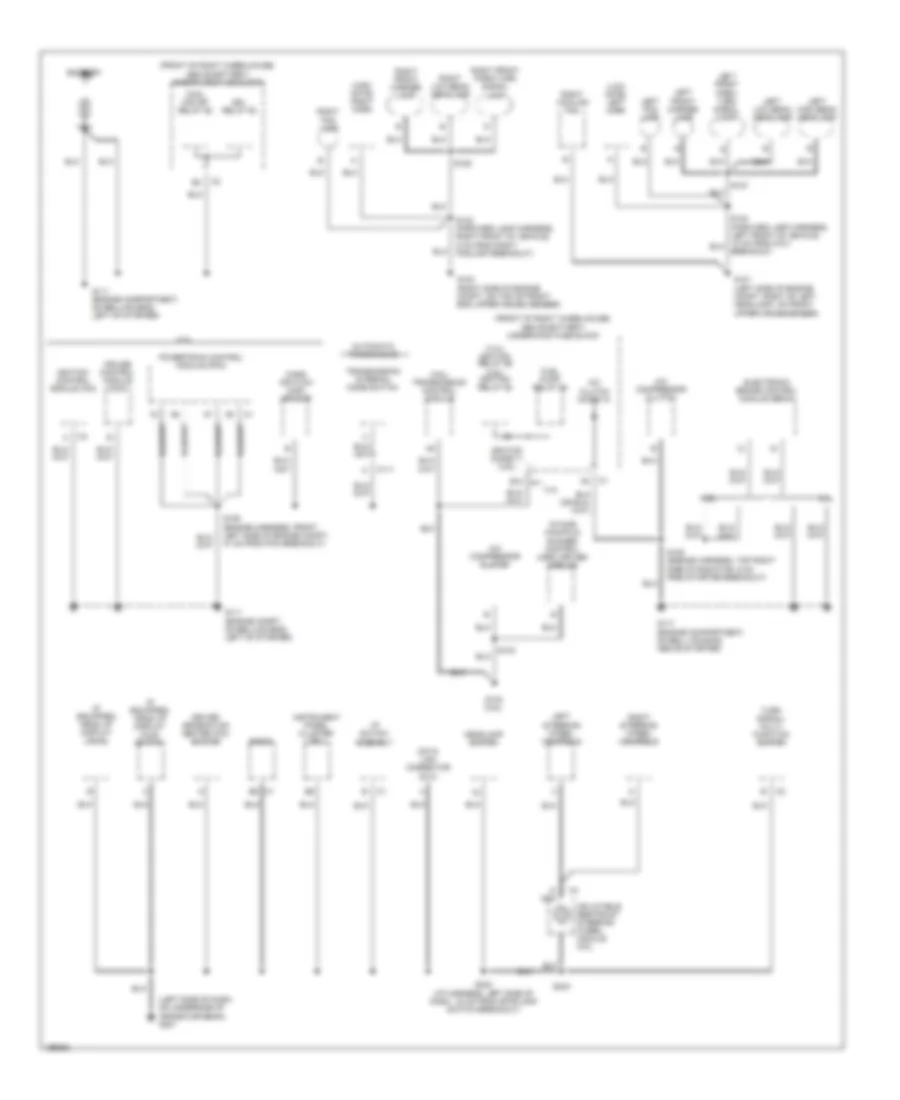 Ground Distribution Wiring Diagram 1 of 4 for Buick Rendezvous CX 2005