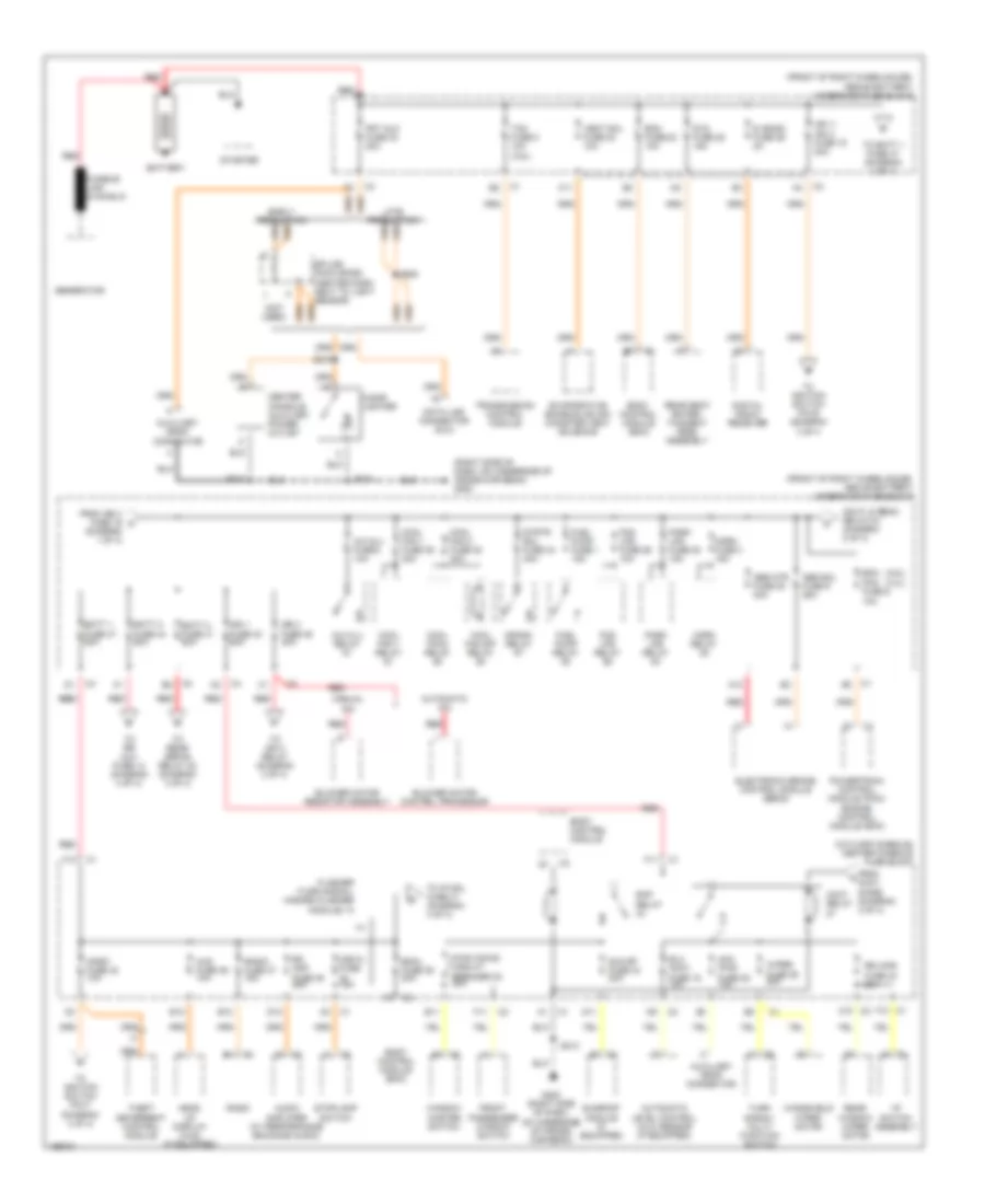 Power Distribution Wiring Diagram 1 of 4 for Buick Rendezvous CX 2005