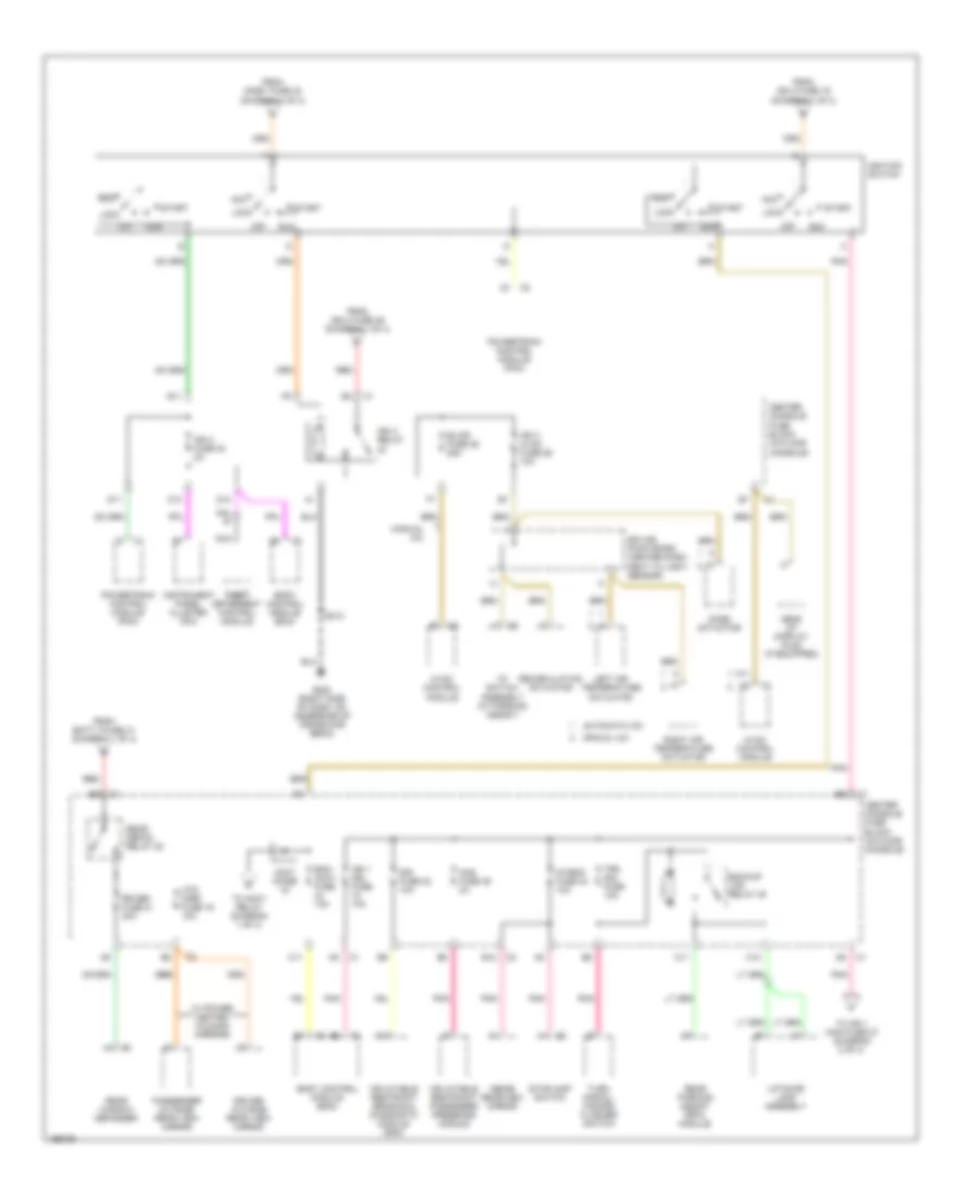 Power Distribution Wiring Diagram 3 of 4 for Buick Rendezvous CX 2005