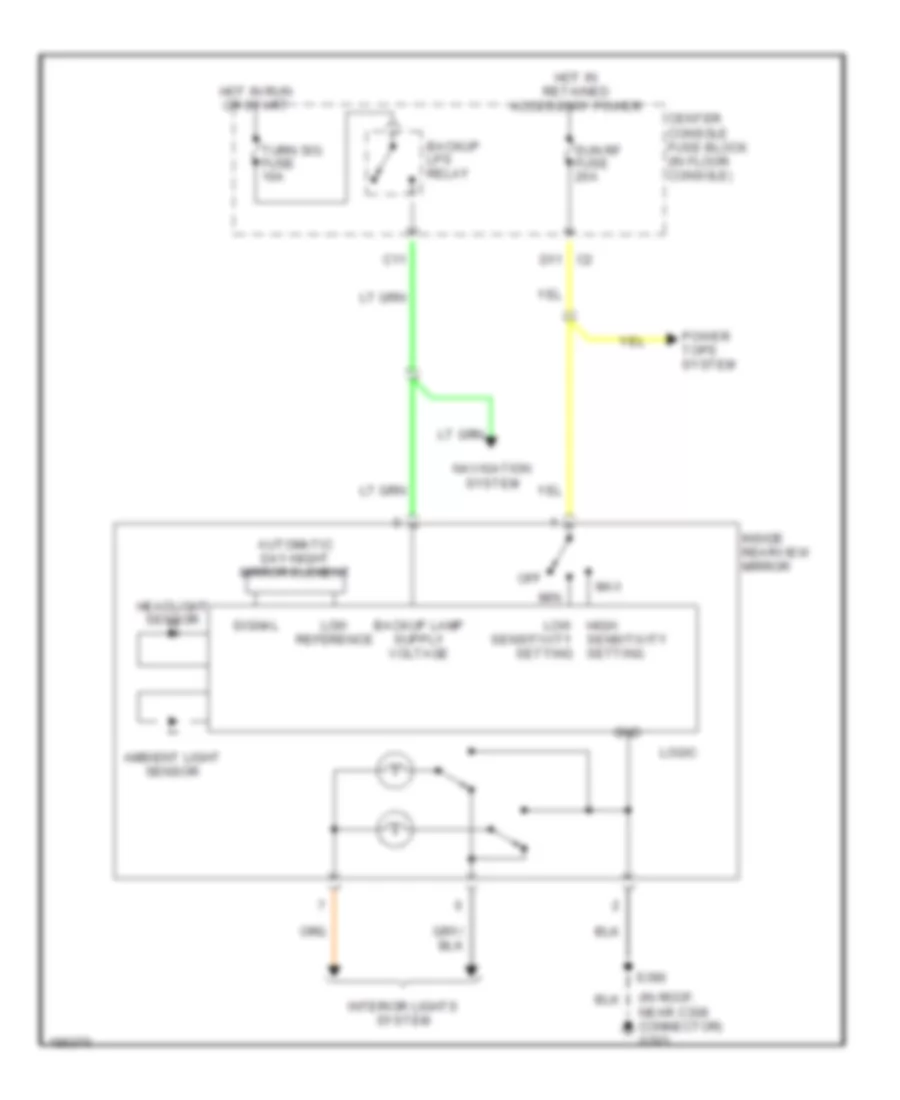 Electrochromic Mirror Wiring Diagram for Buick Rendezvous CX 2005