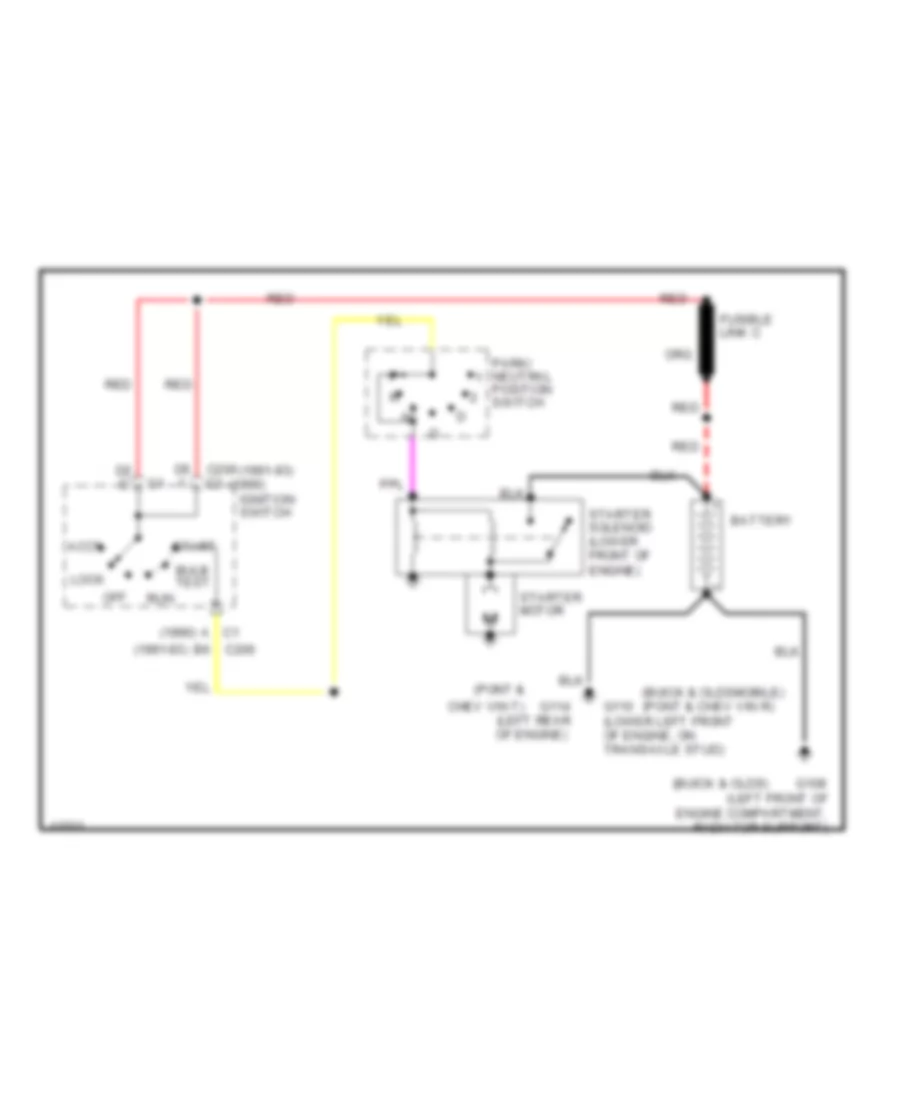 Starting Wiring Diagram for Buick Century Limited 1993