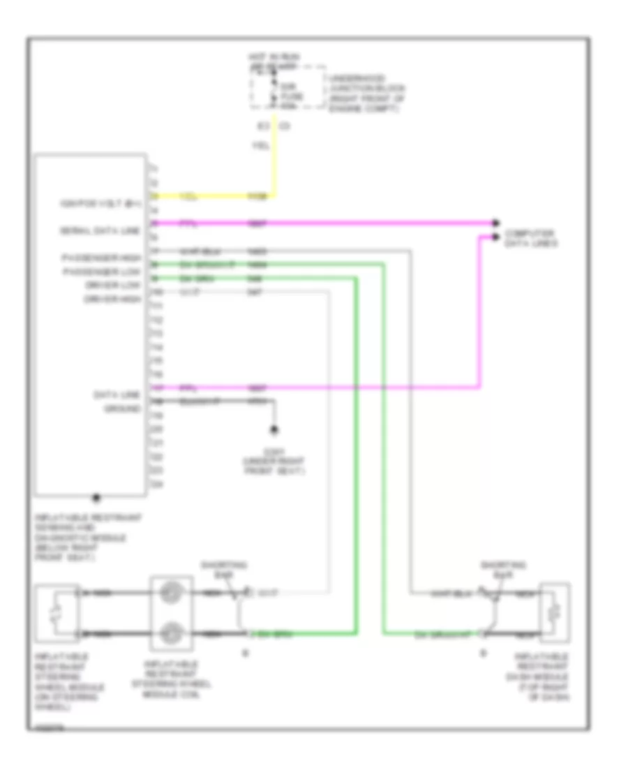 Supplemental Restraint Wiring Diagram for Buick Park Avenue Ultra 1998