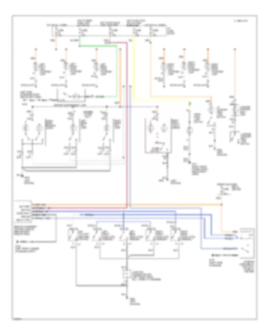 Courtesy Lamps Wiring Diagram with Illuminated Entry for Buick LeSabre Custom 1993