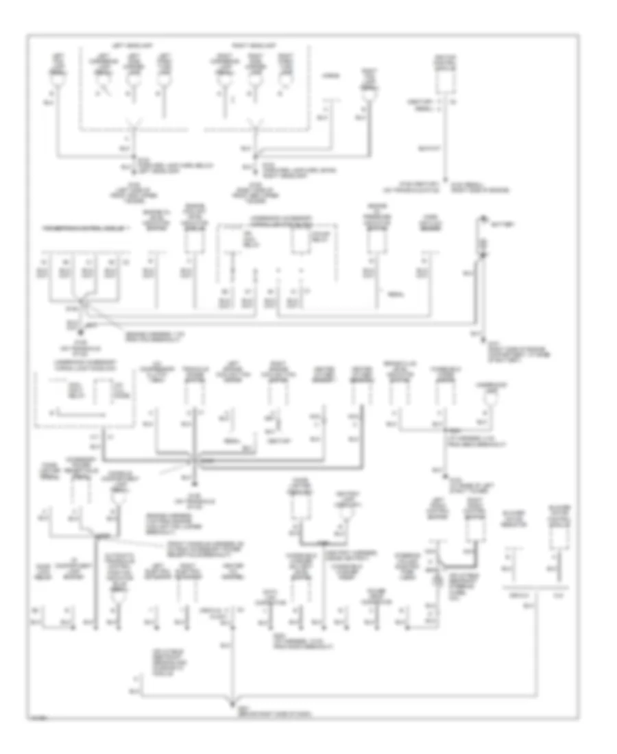 Ground Distribution Wiring Diagram 1 of 2 for Buick Regal LS 1998