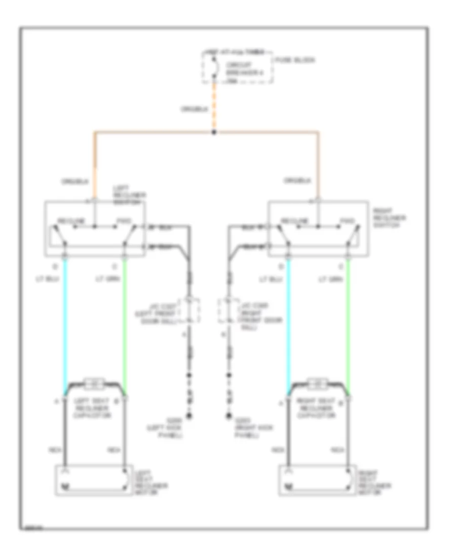 Recliner Wiring Diagram for Buick LeSabre Limited 1993