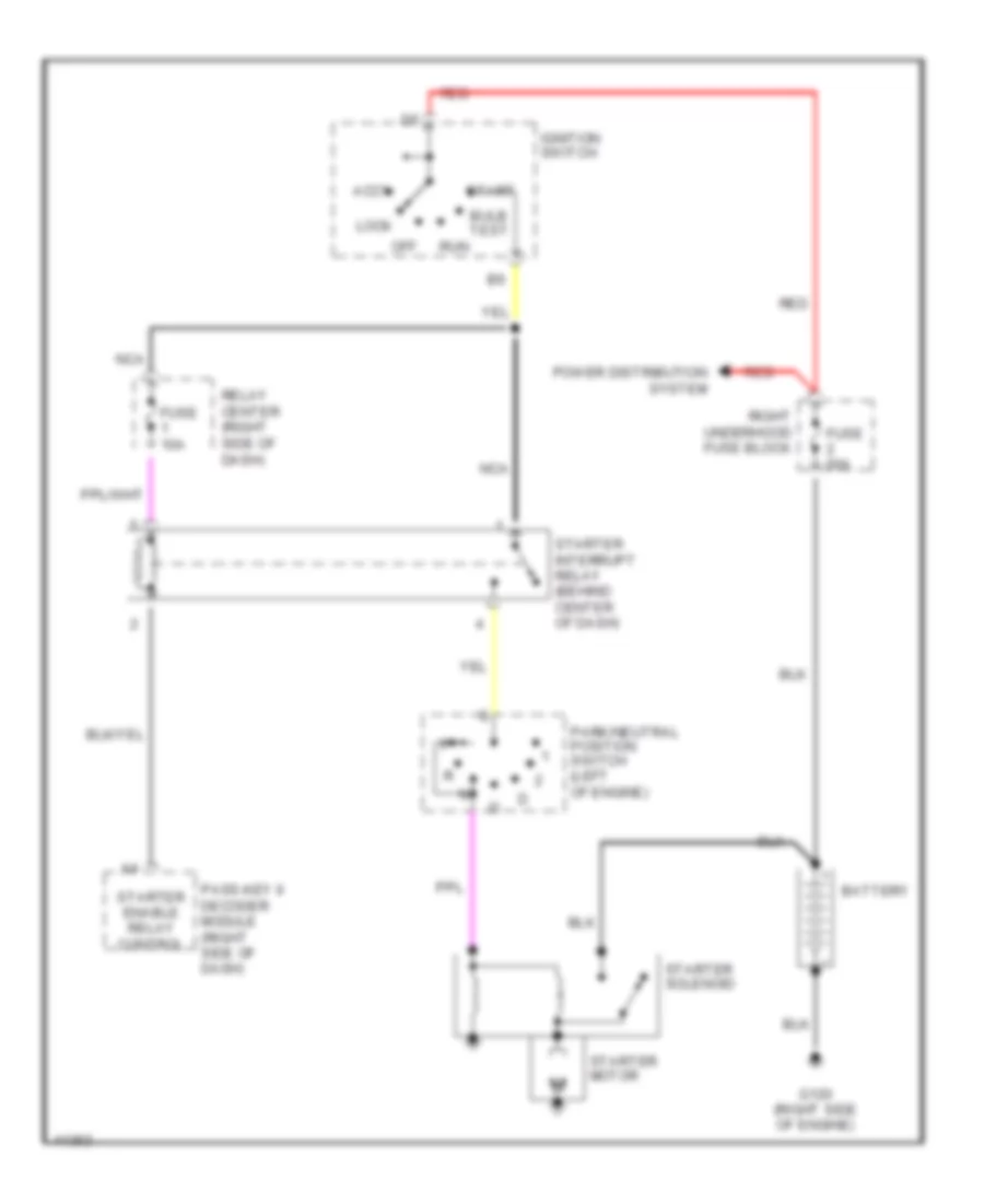 Starting Wiring Diagram for Buick LeSabre Limited 1993