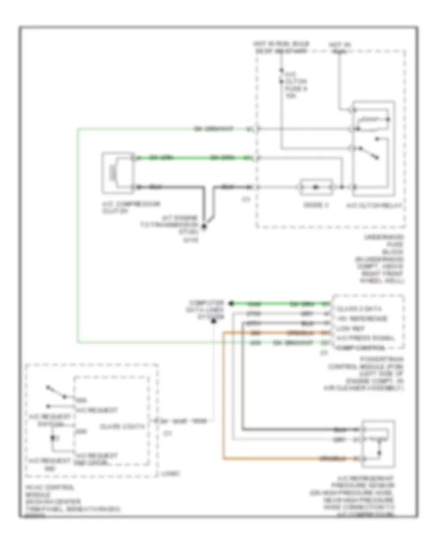 Электросхема компрессора для Buick Terraza CX 2005