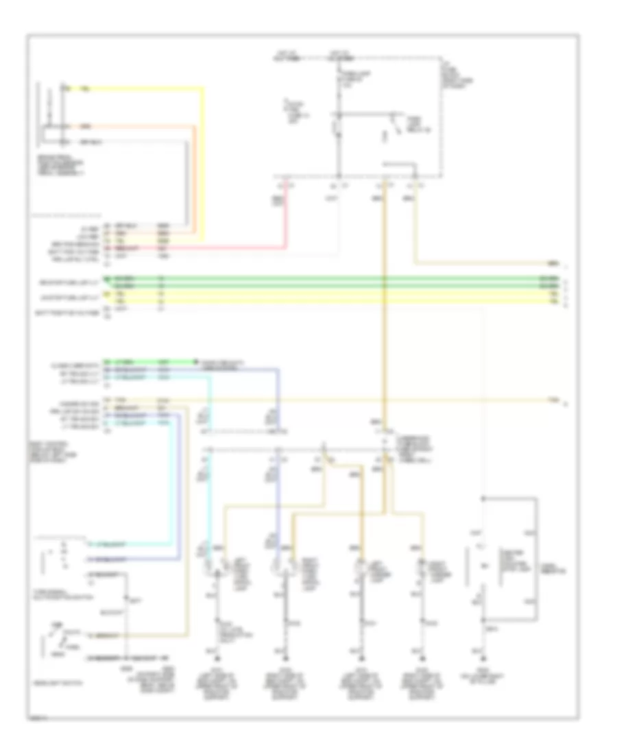 Exterior Lamps Wiring Diagram 1 of 2 for Buick Terraza CX 2005