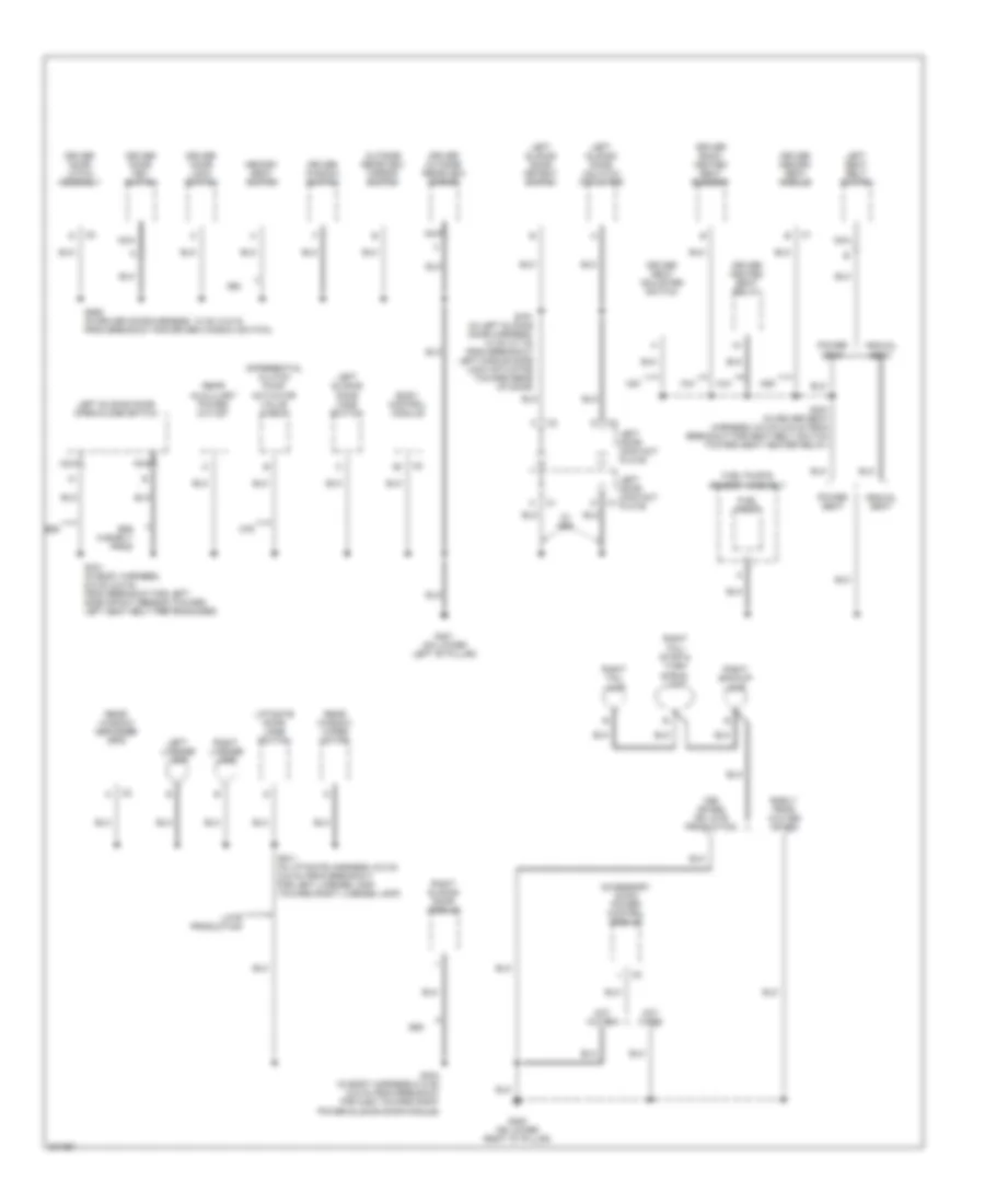 Ground Distribution Wiring Diagram 3 of 5 for Buick Terraza CX 2005