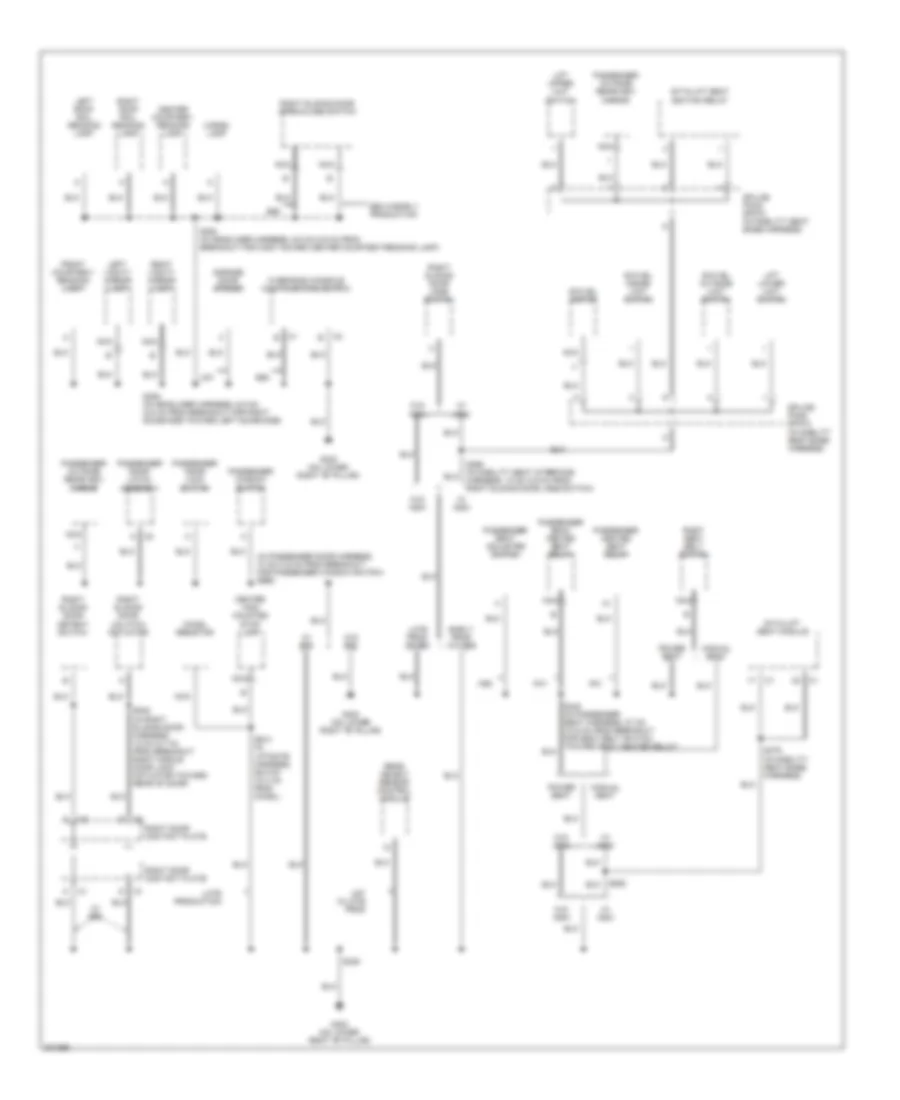Ground Distribution Wiring Diagram 4 of 5 for Buick Terraza CX 2005