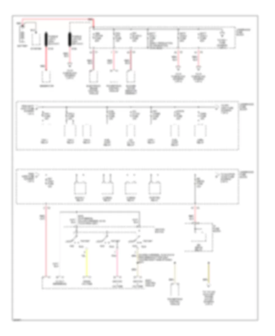 Power Distribution Wiring Diagram 1 of 4 for Buick Terraza CX 2005