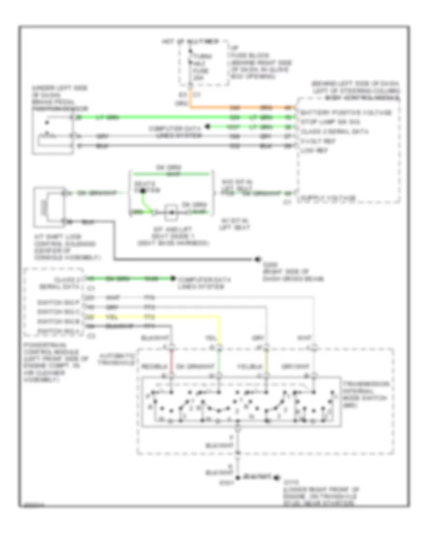 Shift Interlock Wiring Diagram for Buick Terraza CX 2005