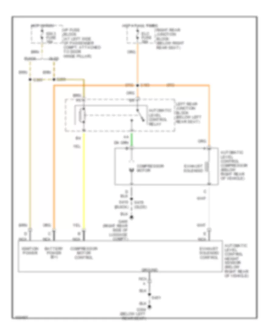 Electronic Suspension Wiring Diagram for Buick Riviera 1998