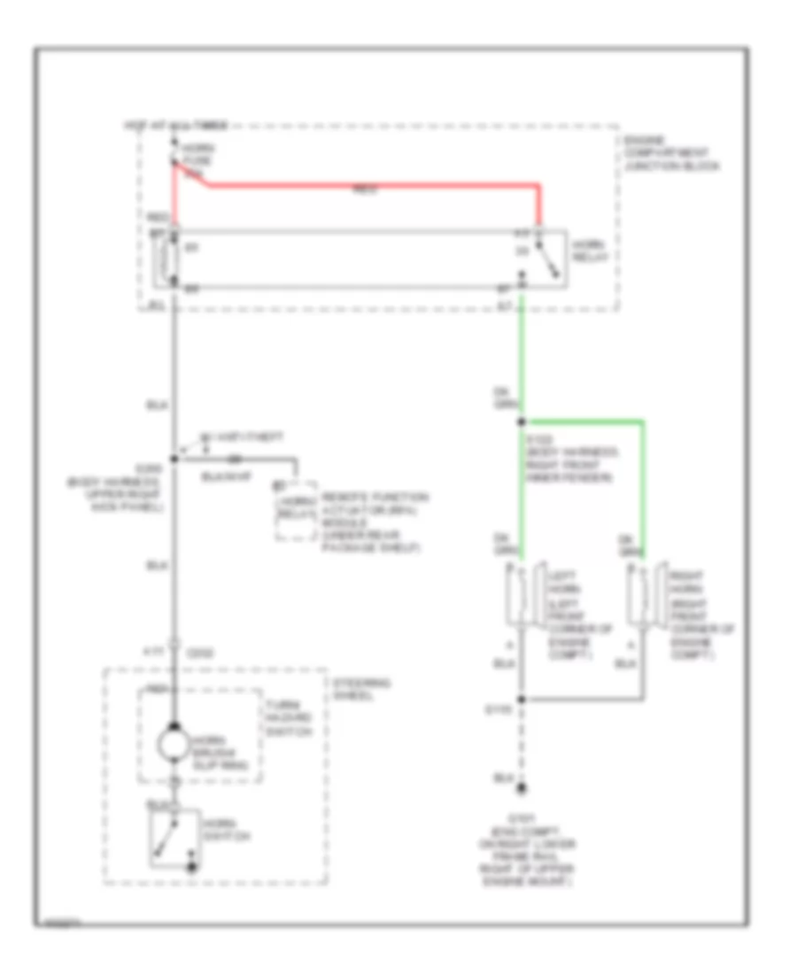 Horn Wiring Diagram for Buick Riviera 1998