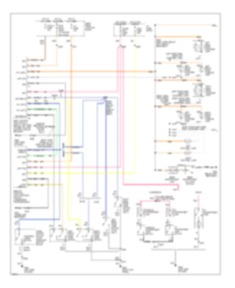 Courtesy Lamps Wiring Diagram 1 of 2 for Buick Riviera 1998