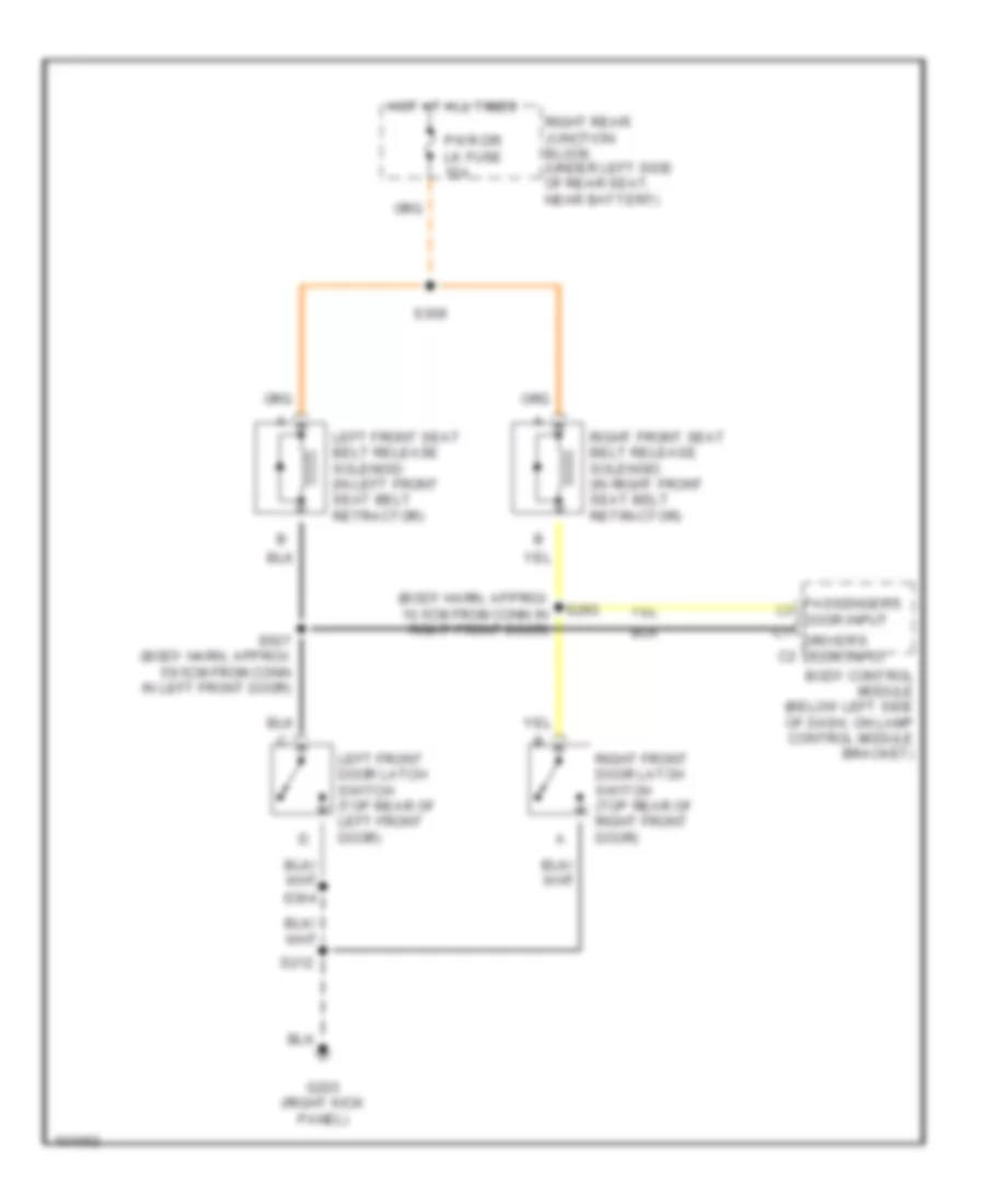 Passive Restraint Wiring Diagram for Buick Riviera 1998