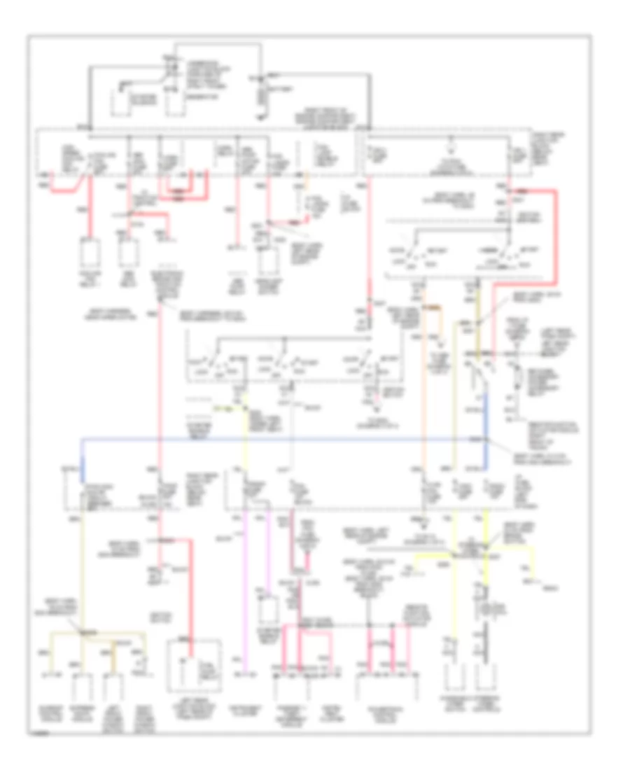 Power Distribution Wiring Diagram 1 of 4 for Buick Riviera 1998