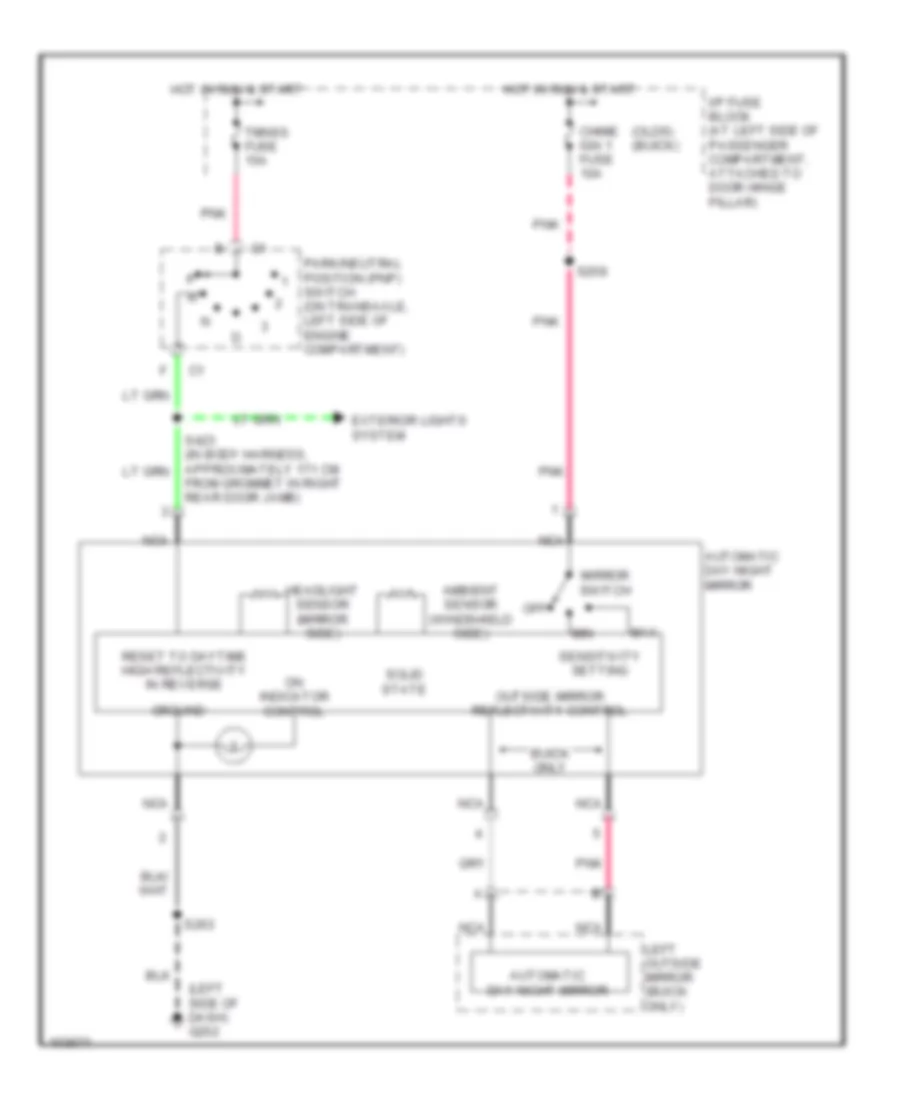 Photochromic Mirror Wiring Diagram for Buick Riviera 1998