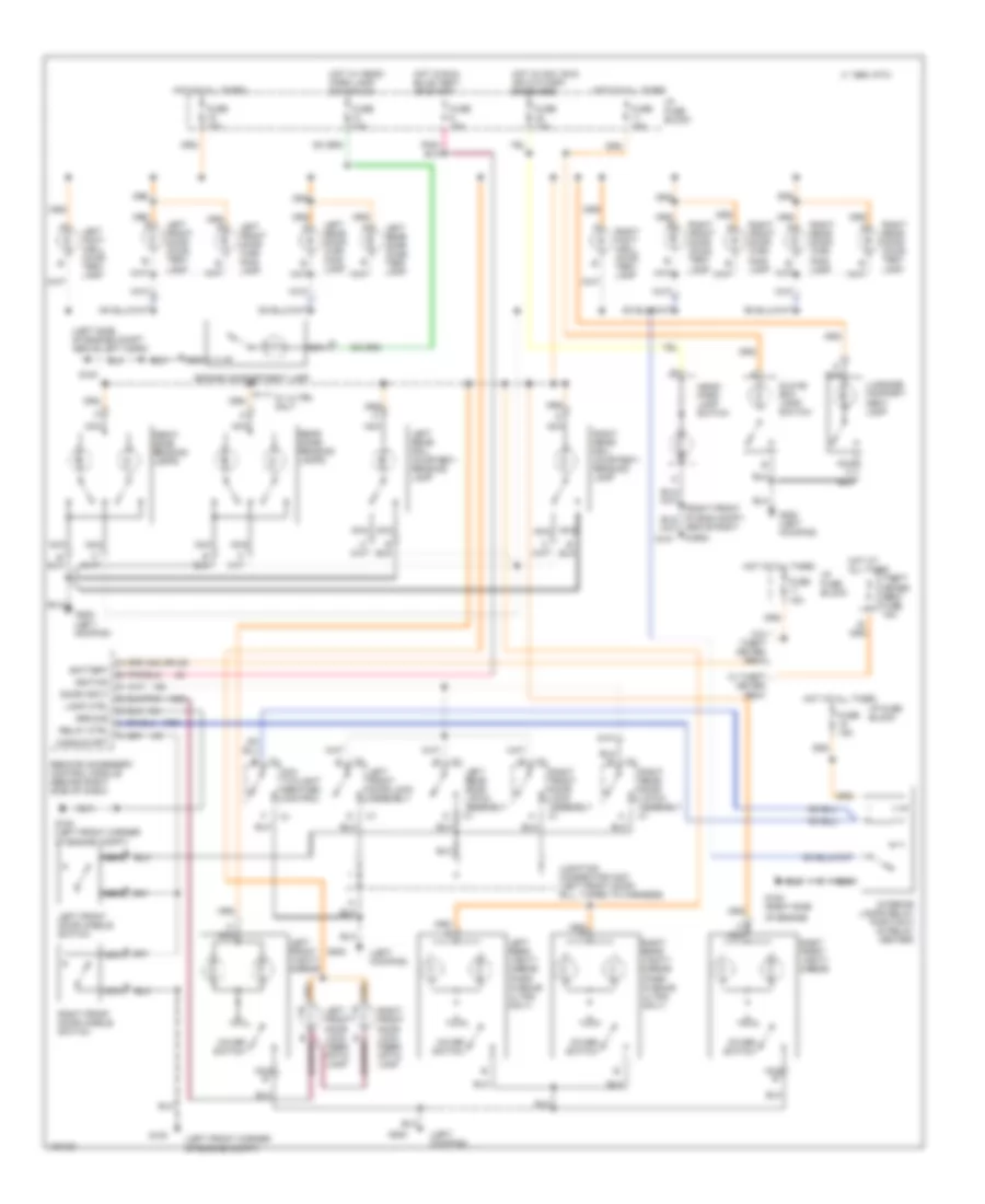 Courtesy Lamps Wiring Diagram with Illuminated Entry for Buick Park Avenue 1993