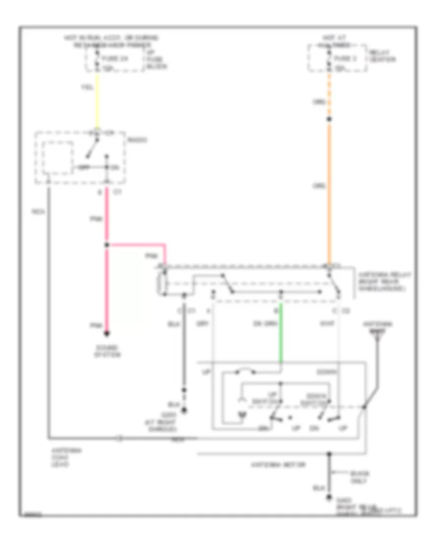 Power Antenna Wiring Diagram for Buick Park Avenue 1993