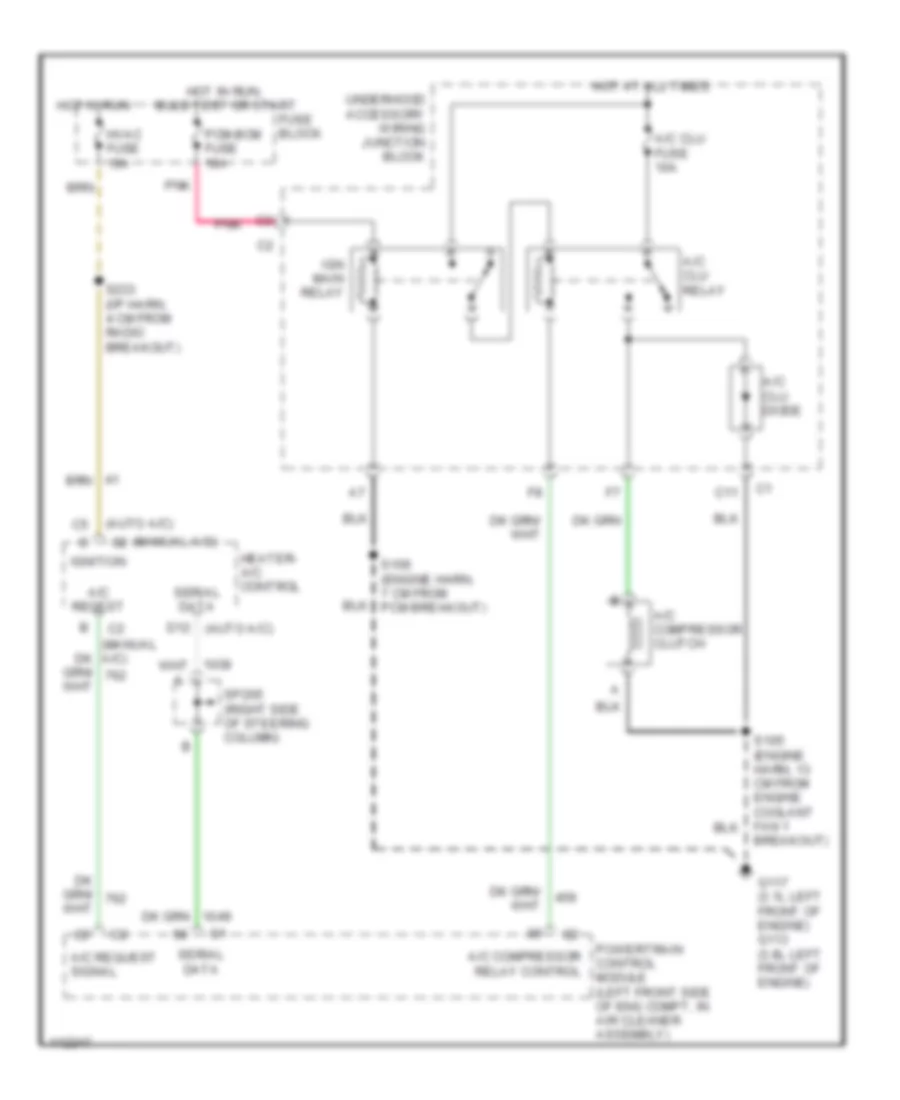 3.1L VIN M, Compressor Wiring Diagram for Buick Century Limited 1999