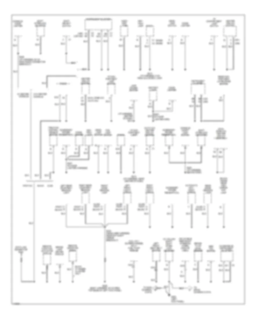 Ground Distribution Wiring Diagram (4 of 6) for Buick LeSabre Custom 1999