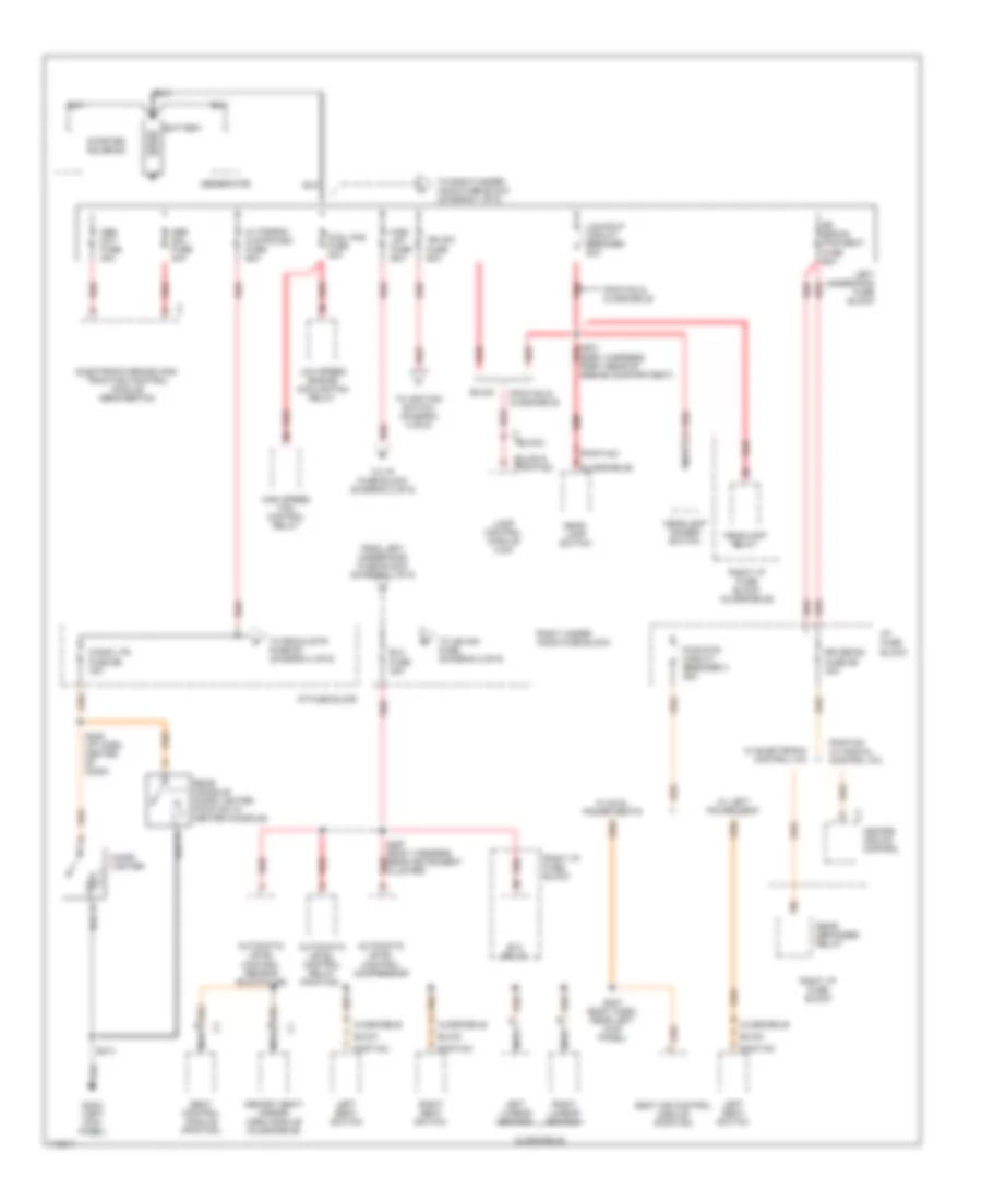 Power Distribution Wiring Diagram 1 of 6 for Buick LeSabre Custom 1999