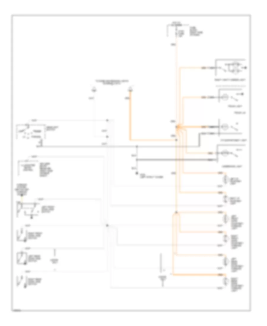 Courtesy Lamps Wiring Diagram 1 of 2 for Buick Regal Limited 1993