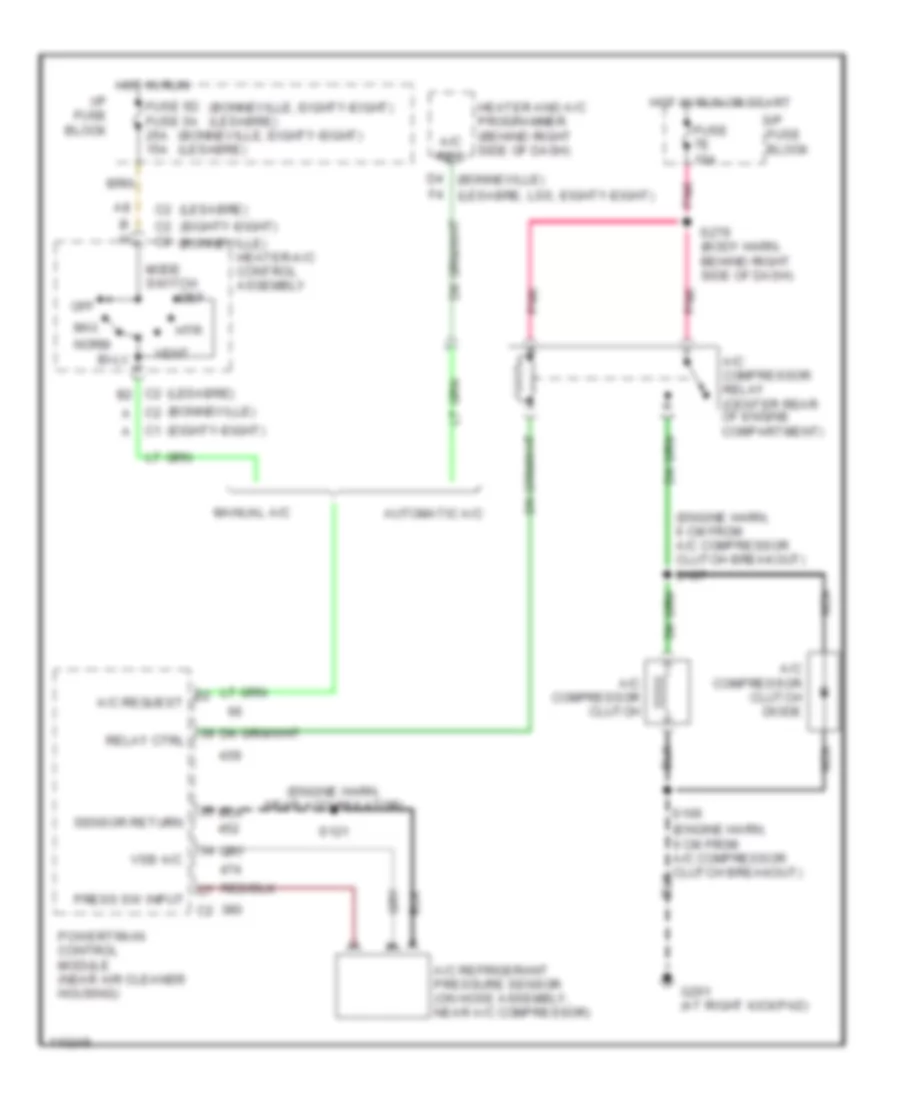 Compressor Wiring Diagram for Buick LeSabre Limited 1999