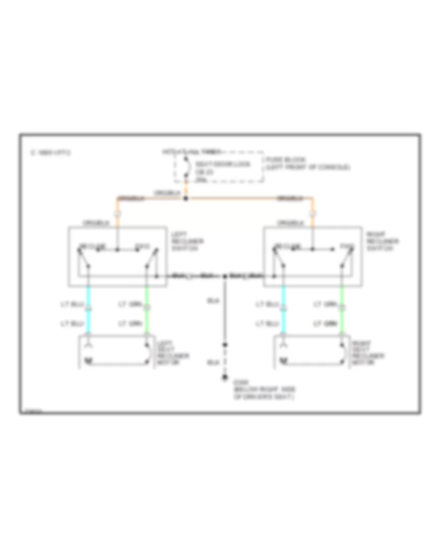 Recliner Wiring Diagram for Buick Riviera 1993