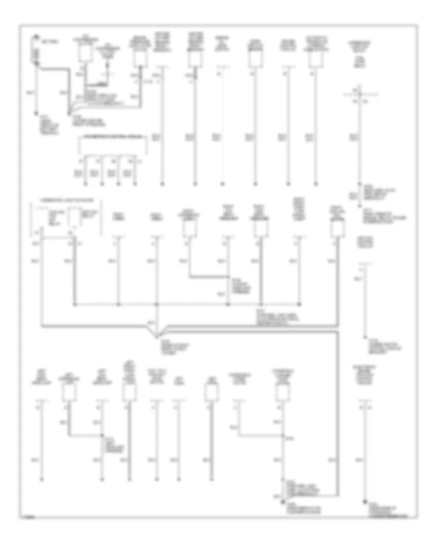 Ground Distribution Wiring Diagram 1 of 3 for Buick Park Avenue 1999