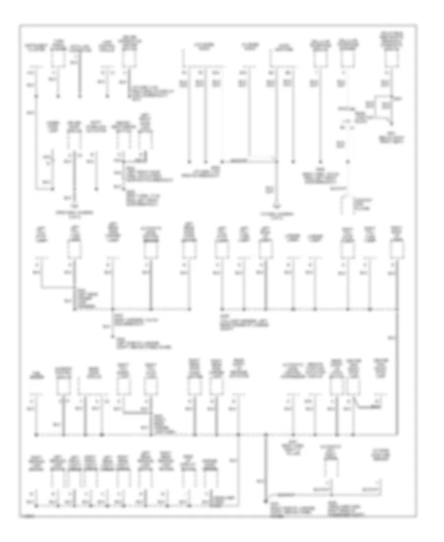 Ground Distribution Wiring Diagram 3 of 3 for Buick Park Avenue 1999