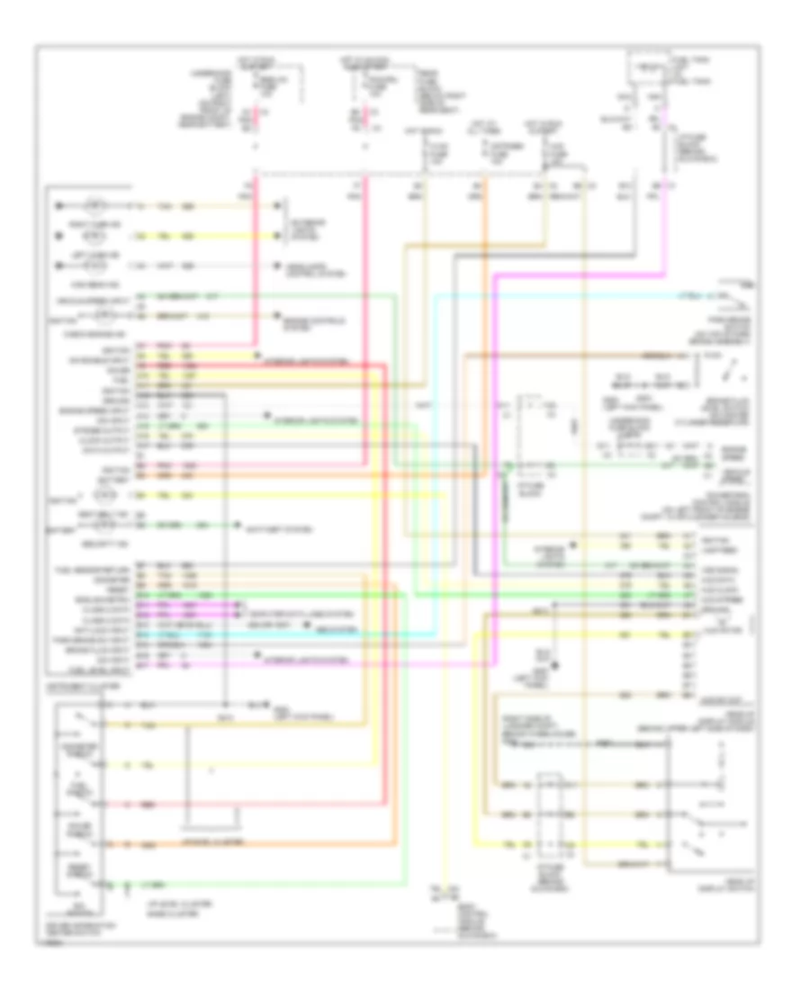 Instrument Cluster Wiring Diagram for Buick Park Avenue 1999