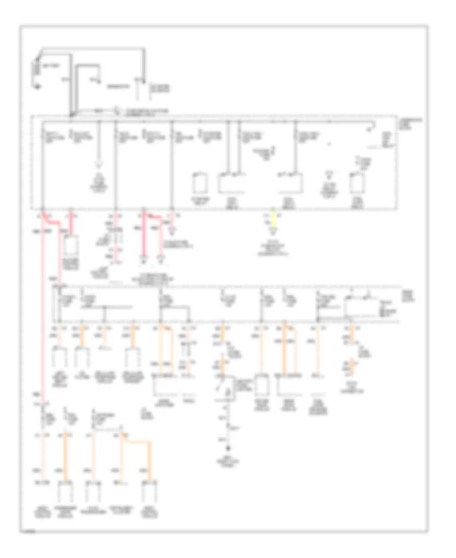 Power Distribution Wiring Diagram 1 of 4 for Buick Park Avenue 1999