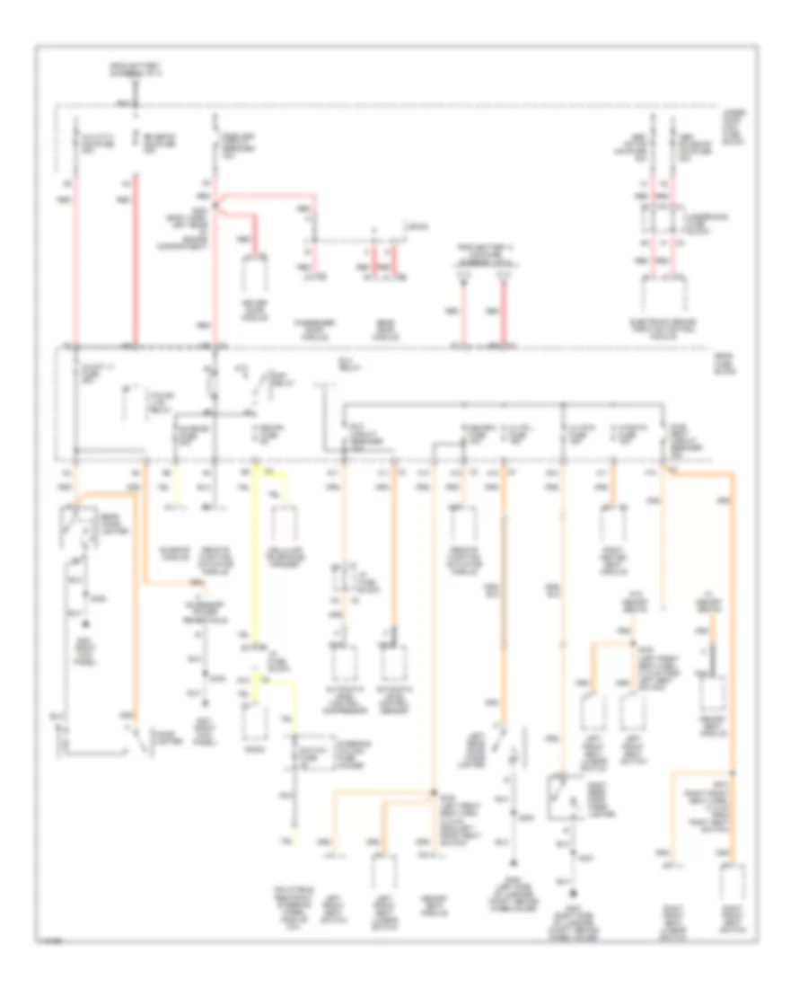 Power Distribution Wiring Diagram (2 of 4) for Buick Park Avenue 1999