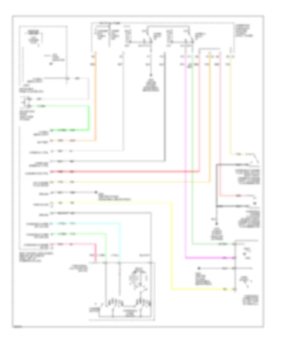 Электросхема стеклоочистителя, дворников и омывателя для Buick LaCrosse CXS 2006