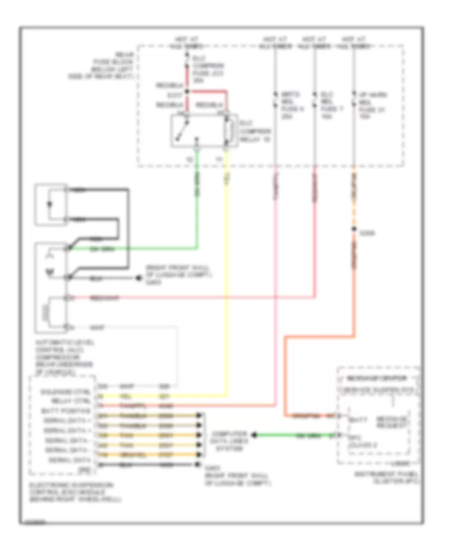 Electronic Level Control Wiring Diagram with Electronic Suspension for Buick Lucerne CX 2006