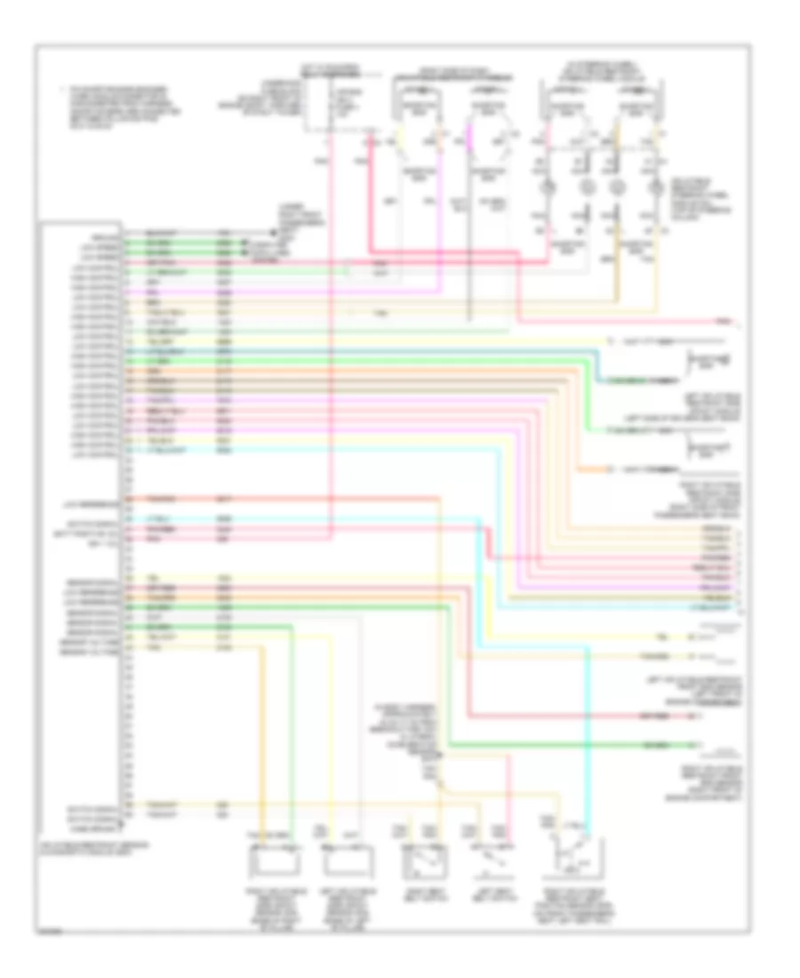 Supplemental Restraints Wiring Diagram 1 of 2 for Buick Lucerne CX 2006