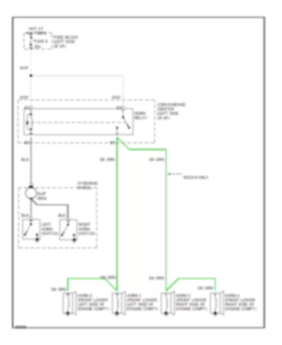 Horn Wiring Diagram for Buick Roadmaster Limited 1993