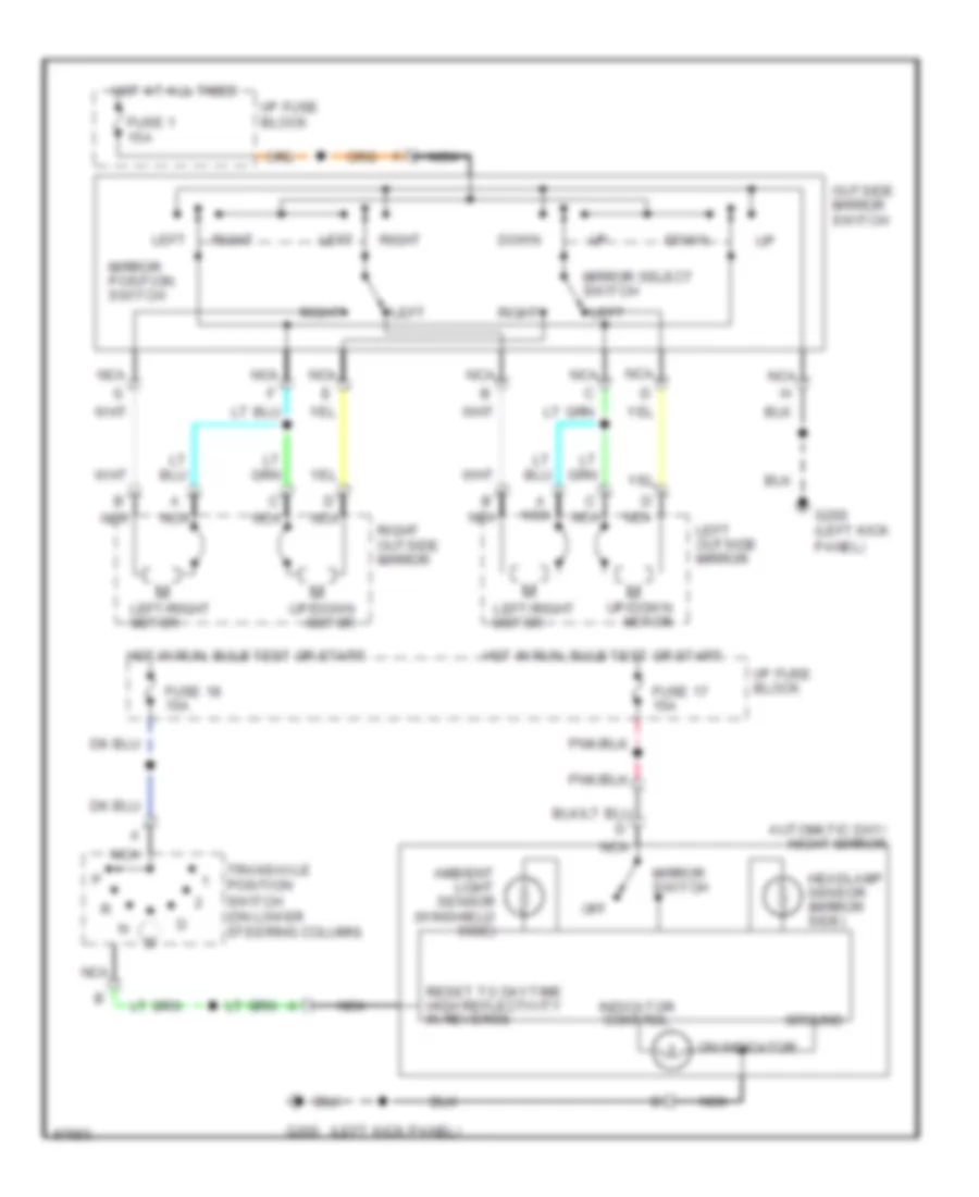 Power Mirror Wiring Diagram for Buick Roadmaster Limited 1993