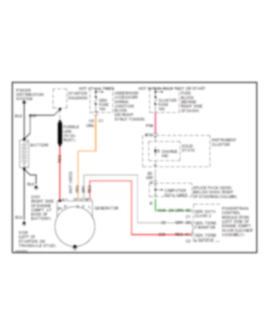 Charging Wiring Diagram for Buick Regal GSE 1999