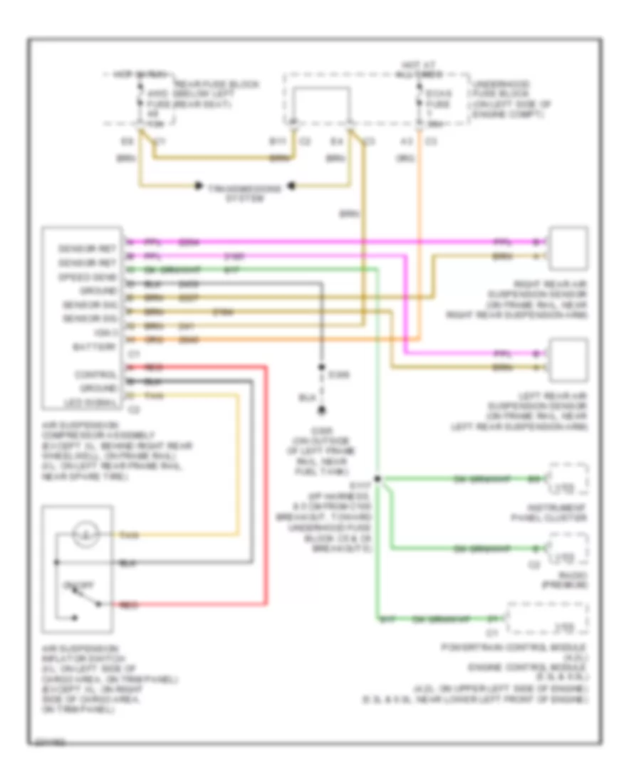 Electronic Suspension Wiring Diagram for Buick Rainier 2006
