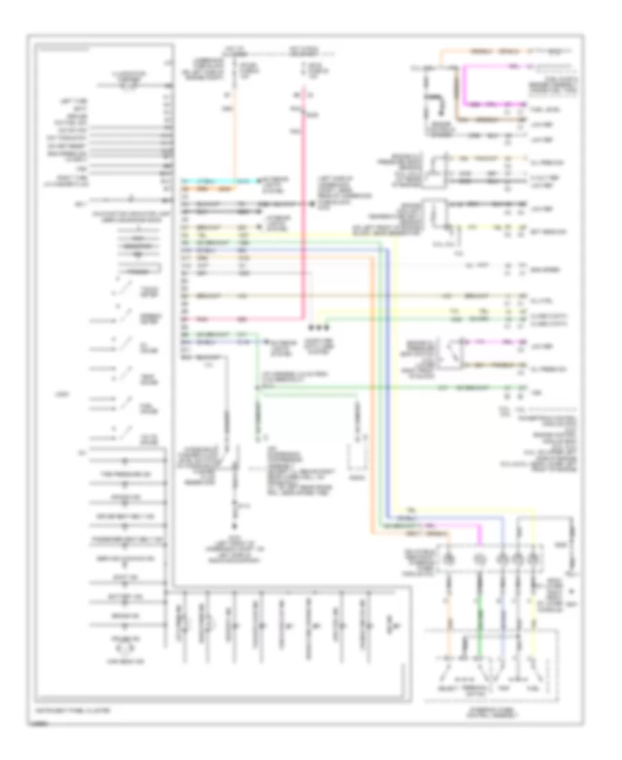 Instrument Cluster Wiring Diagram for Buick Rainier 2006